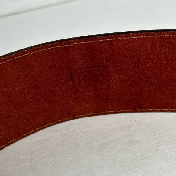 Women's Belt Brown Croc Print Wide Retro Mod Dress Casual Western Rockabilly M - Picture 14 of 15